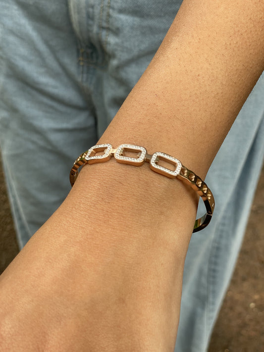 Crystal rosette bracelet