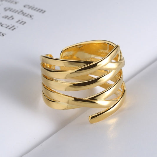 Adjustable twisted spiral ring