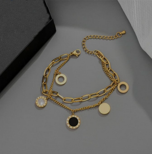 Casual roman gold plated bracelet